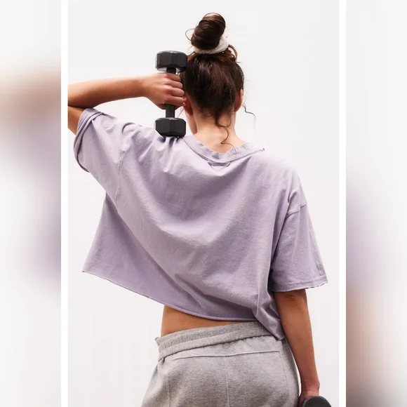 🪷NWT Free People FP Movement Inspire Logo Tee in Trailblazer Combo - Picture 3 of 5